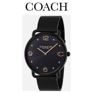 NIB! RARE! Coach Women’s Elliot Black with Gold Glitter Numbers on Face!